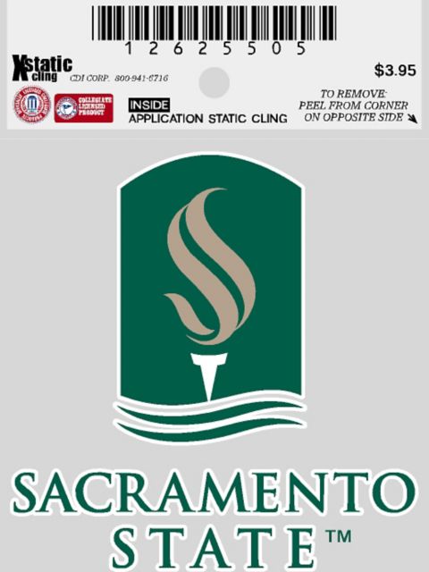 Sacramento State Cling Decal