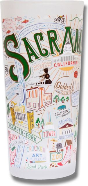 Sacramento State 15 oz. Frosted Glass