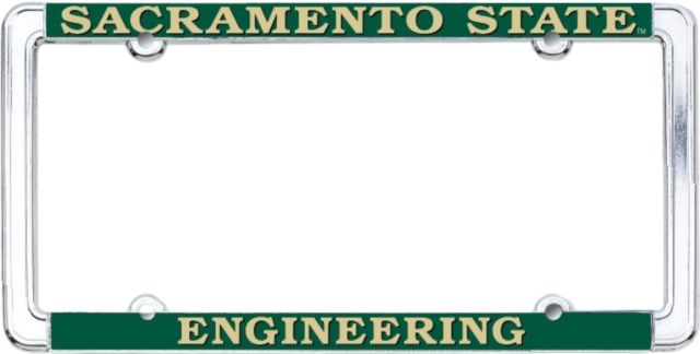 Sacramento State Engineering Thin Dome License Plate Frame