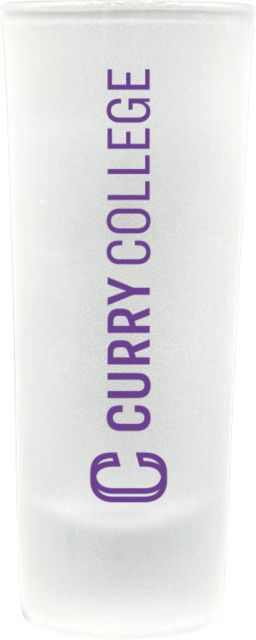 Curry College Frosted Collector's Glass