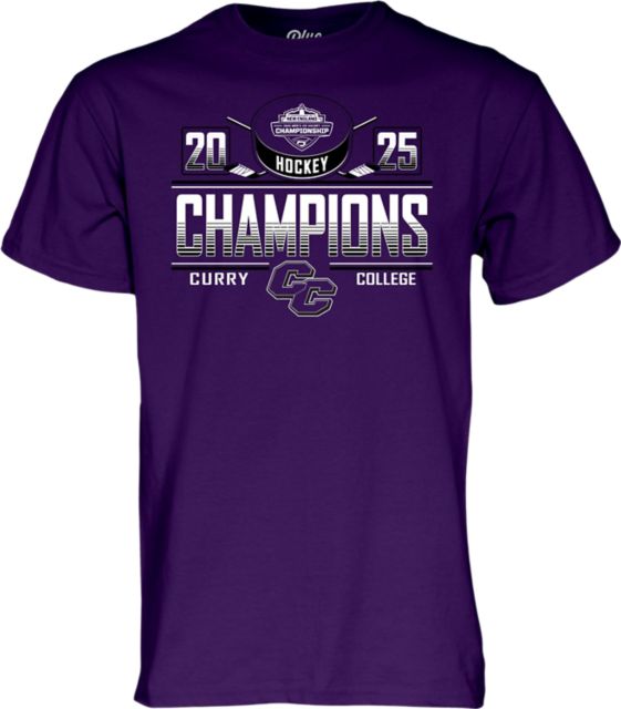 Curry College Men's Hockey 2025 CNE Tournament Champions Short Sleeve T-Shirt