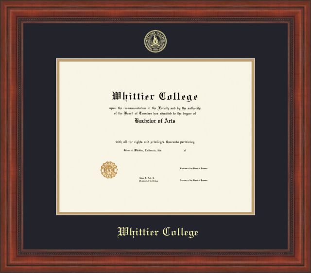 Whittier College 8.5 in. x 11 in. Diploma Frame