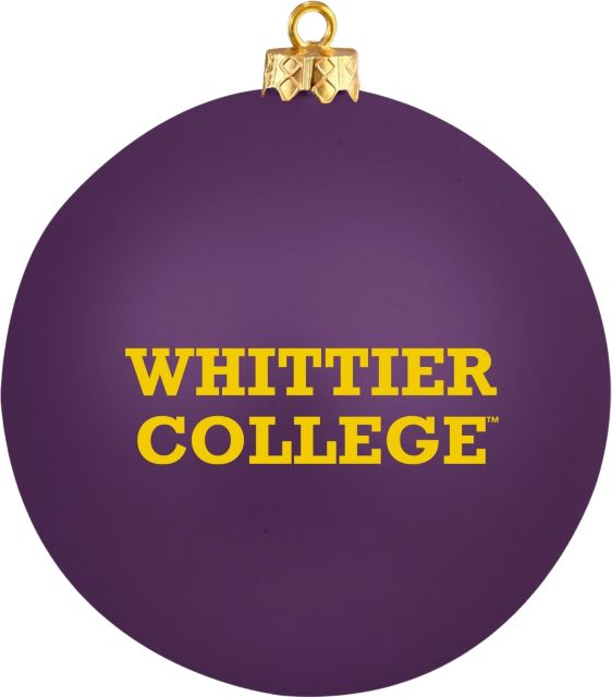 Whittier College Round Shatterproof Ornament