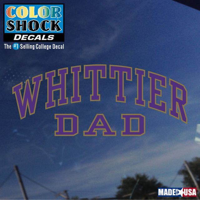 Whittier College Dad Decal