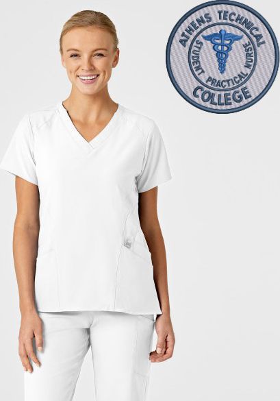 WOMEN'S V-NECK TOp/WHITE/3XL/.