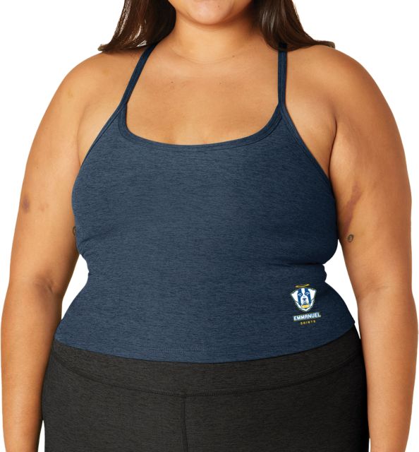 Emmanuel College Beyond Yoga Spacedye Slim Racerback Cropped Tank