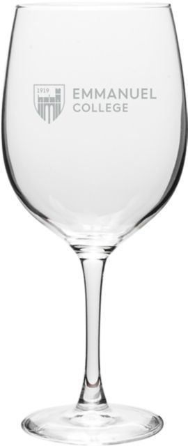 Emmanuel College 19 oz. Wine Glass