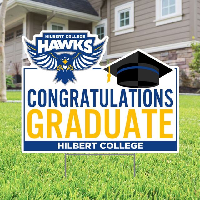 Hilbert College Grad Lawn Sign