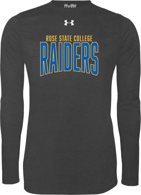Rose State College Under Armour Heather Long Sleeve Tech Tee Rose State Raiders Stacked