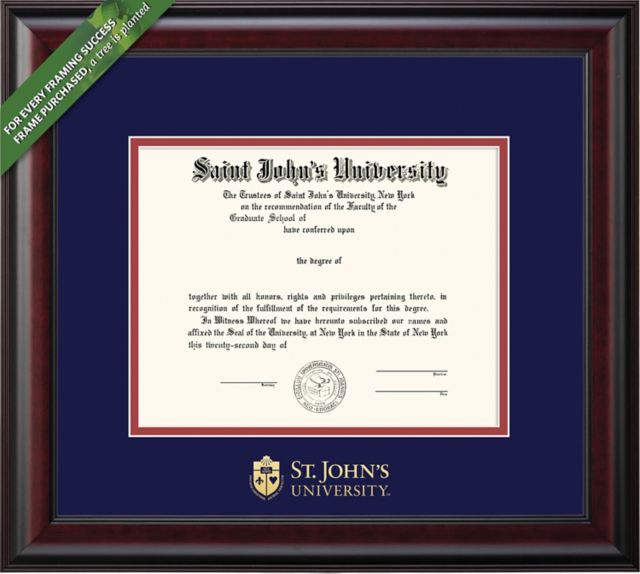 St. John's University 8.5'' x 11'' Classic Diploma Frame
