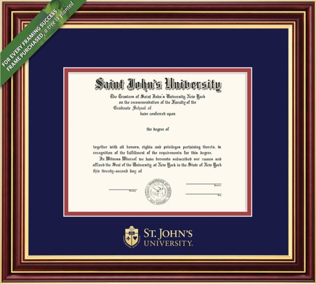 St. John's University 8.5'' x 11'' Regal Diploma Frame