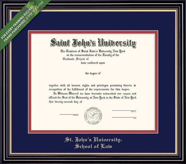 St. John's University 16'' x 20'' Prestige Diploma Frame