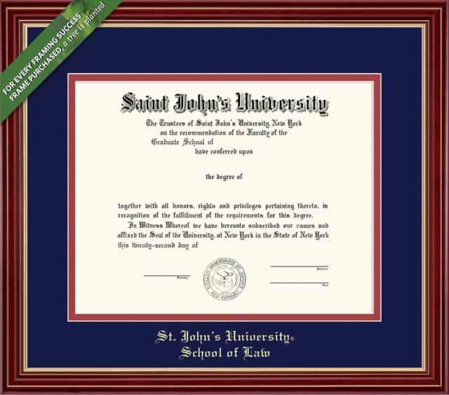 St. John's University 16'' x 20'' Regal Diploma Frame