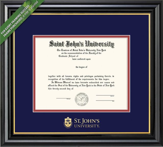 St. John's University 8.5"x11" Diploma Frame