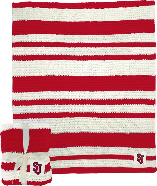 St. John's University Cable Knit Throw 50x60