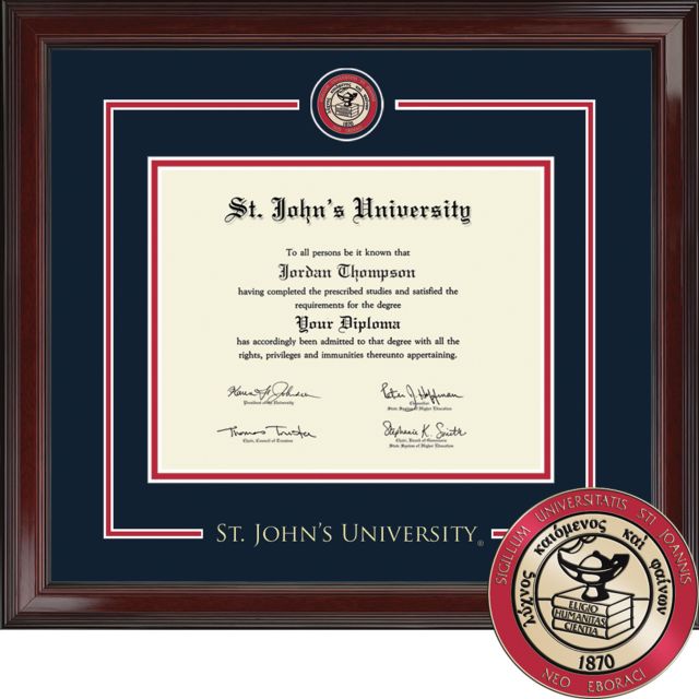 St. John's University 8.5'' x 11'' Diploma Frame