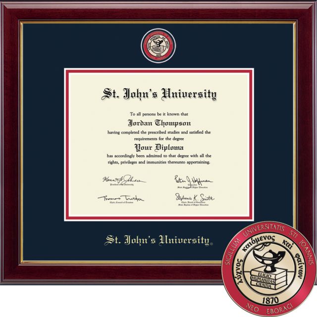 St. John's University 8.5'' x 11'' Diploma Frame