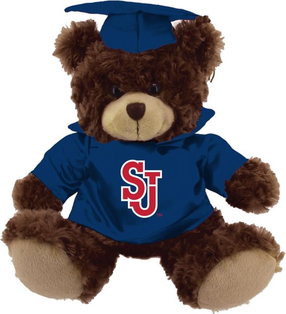 St. John's University 12'' Graduation Bear - Chocolate - ONLINE ONLY