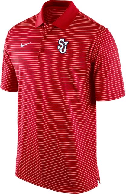 Nike St Louis Cardinals Shirt Medium Red Dri-Fit Polo Striped Men