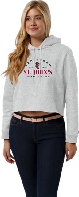 St. John's University Women's Crop Hooded Sweatshirt