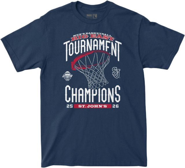 St. John's University Men's Basketball 2026 Big East Tournament Champions Short Sleeve T-Shirt