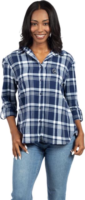 John Carroll University Women's Plaid Shirt