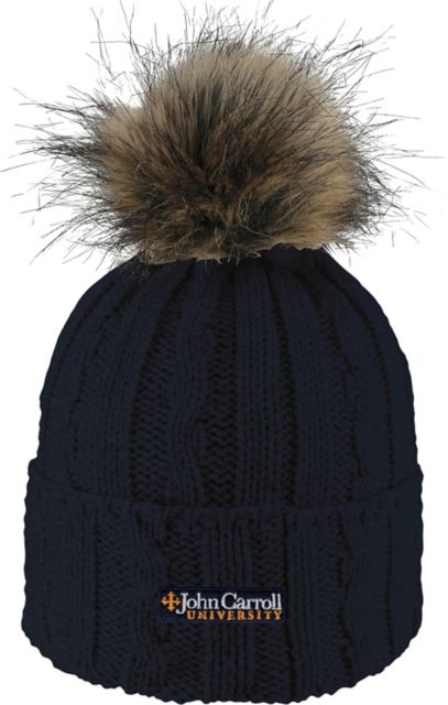 John Carroll University Women's Fur Pom Beanie