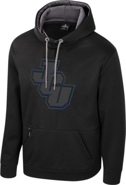 John Carroll University Blue Streaks Black Out Hooded Sweatshirt