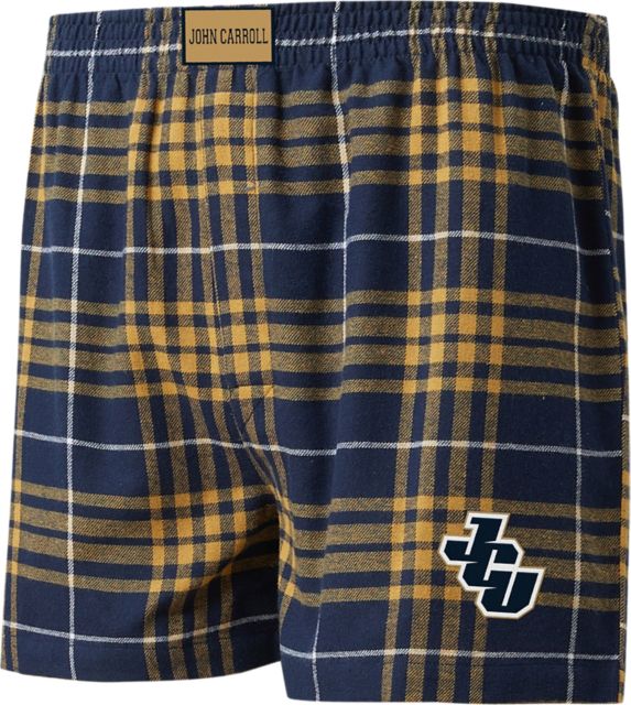 John Carroll University Blue Streaks Flannel Boxer Shorts
