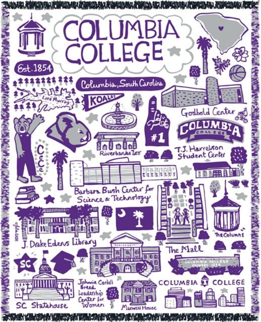 Columbia College Tapestry Blanket