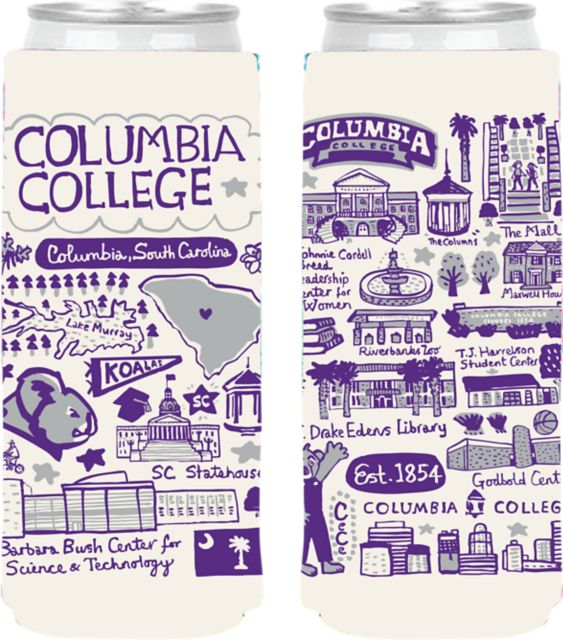 Columbia College Slim Can Coozie