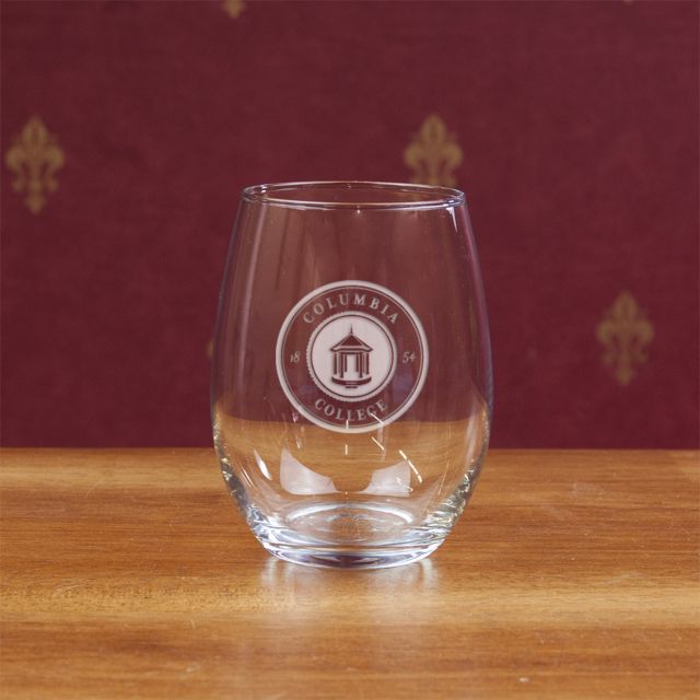 Columbia College 15 Oz. Stemless Wine Glass
