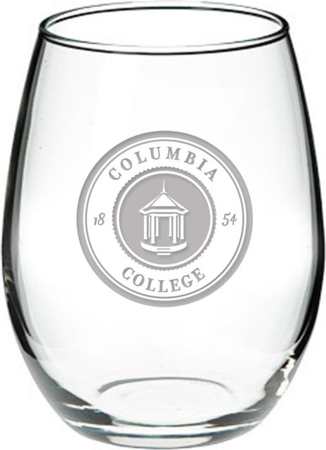 Columbia College 21 oz. Stemless Wine Glass