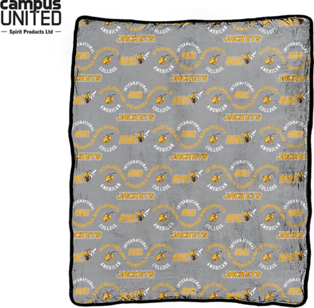 American International College Yellow Jackets Throw Blanket