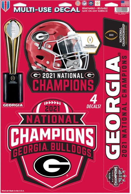 University of Georgia Bulldogs 2021 National Champions 11 x 17 Multi Decals