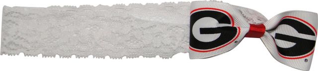 University of Georgia Infant Lace Headband with Bow
