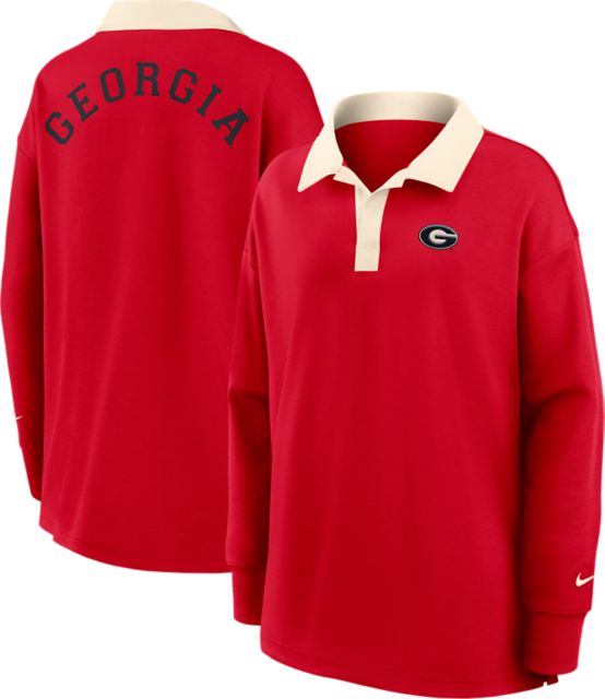 University of Georgia Bulldogs Women's Oversized Long Sleeve Polo