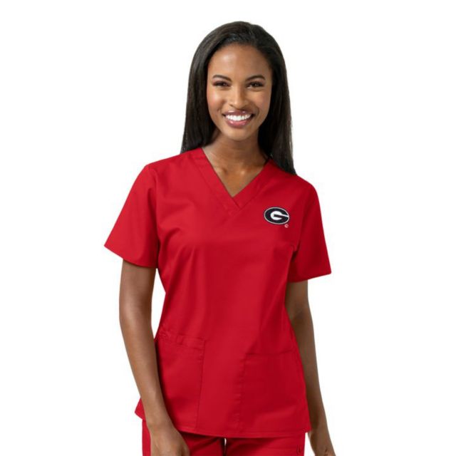 Georgia bulldog clearance scrub top