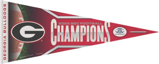 University of Georgia Bulldogs Football 2025 Conference Champions 12 x 30 Pennant