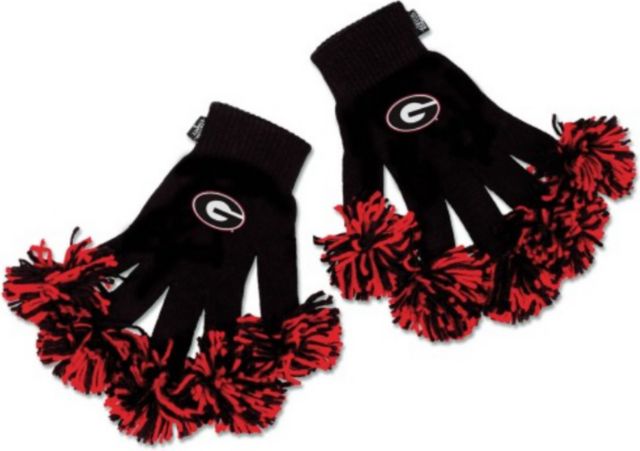 G Logo Georgia Bulldogs Sparkle Stretch Knit Gloves 