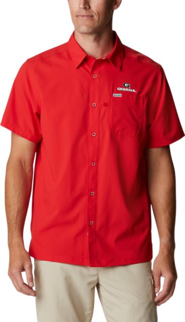 University of Georgia Columbia PFG Super Slack Tide Short Sleeve Shirt