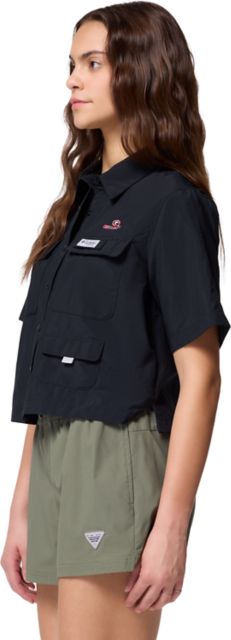 University of Georgia Women's Short Sleeve Button Down Shirt