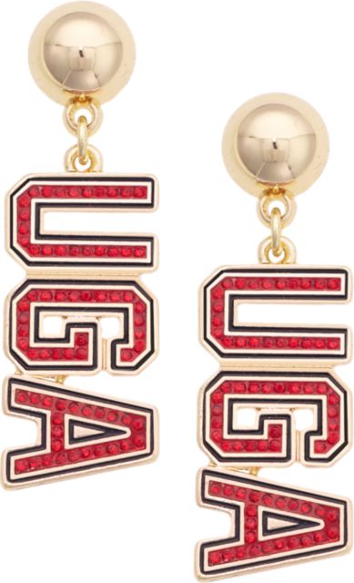 University of Georgia Pave Outline Earrings