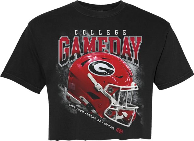 University of Georgia Bulldogs Football ESPN College Gameday Live From Athens Crop Short Sleeve T-Shirt
