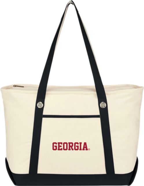 University of Georgia Canvas Zipper Tote Bag