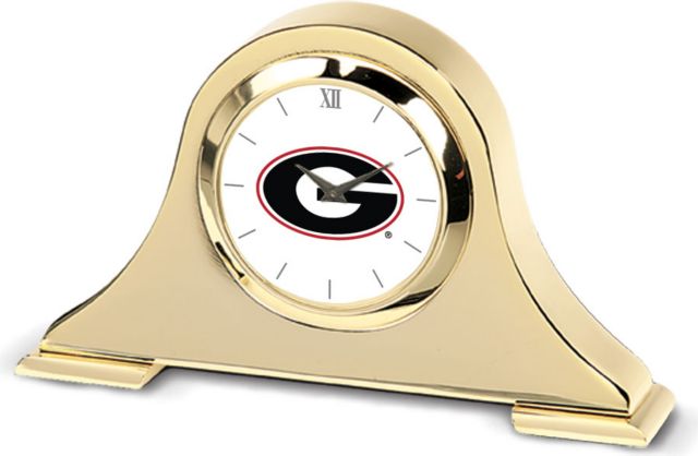 CSI Gold Napoleon Desk Clock With Colored Medallion - ONLINE ONLY