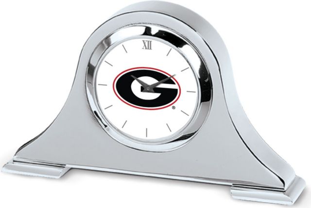 CSI Silver Napoleon Desk Clock With Colored Medallion - ONLINE ONLY