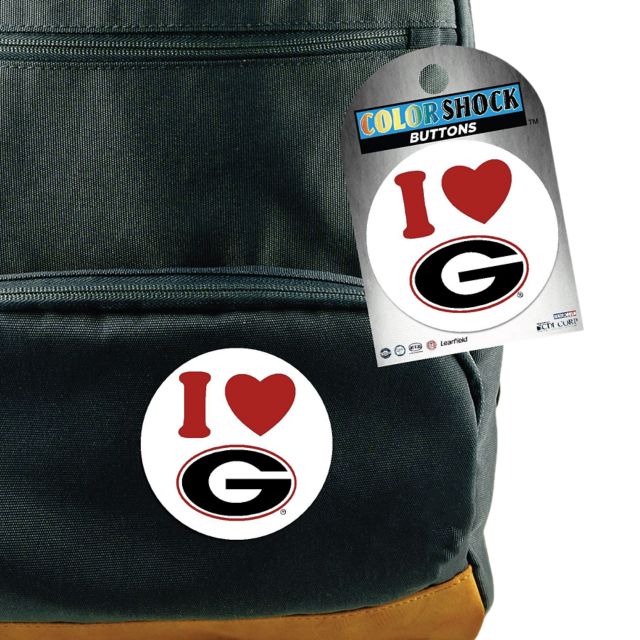 University of Georgia 3'' Heart Button