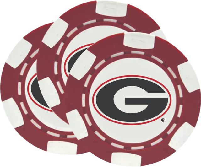 University of Georgia Chip Ball Marker 3 Pack