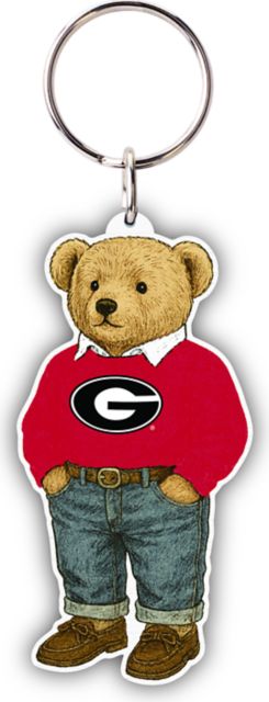 University of Georgia Teddy Bear Keychain